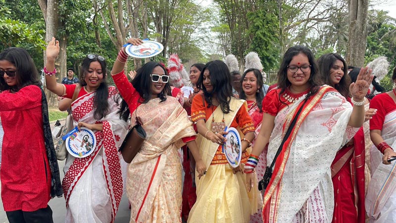 বর্ণাঢ্য আয়োজনে রাবিতে পহেলা বৈশাখ উৎযাপন