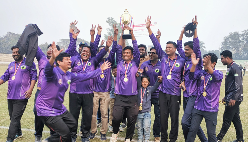 রাজশাহীতে মিডিয়া কাপ ক্রিকেটে চ্যাম্পিয়ন 'টেলিভিশন ক্যাপিটালস'