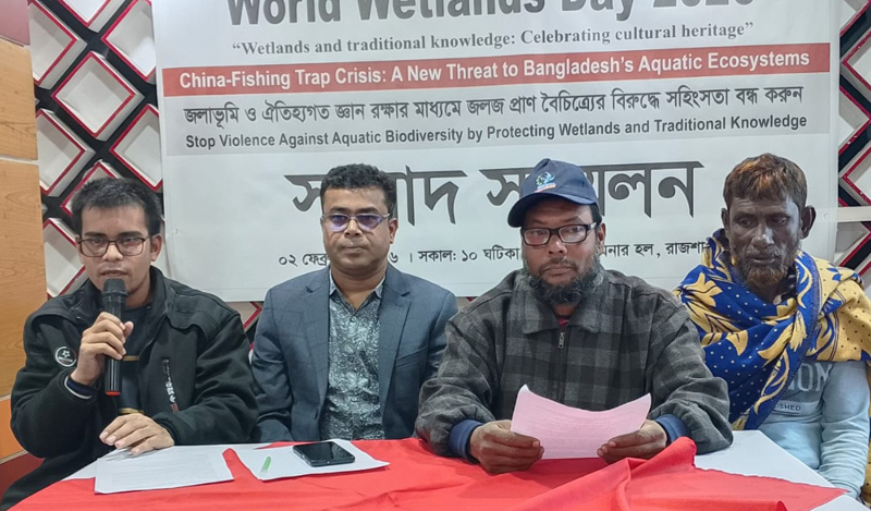 চায়না ফাঁদ ও হানিট্র্যাপে হুমকির মুখে জলাভূমির প্রাণবৈচিত্র্য