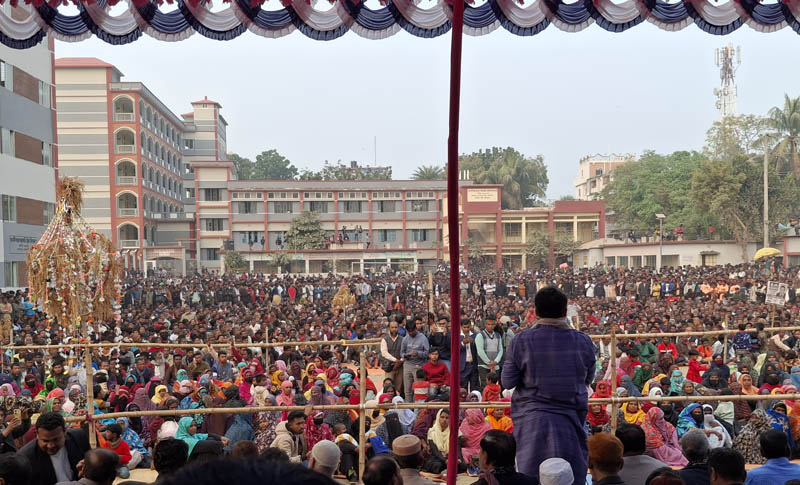বাগমারার উন্নয়ন ও শান্তির জন্য ধানের শীষে ভোট দেওয়ার আহ্বান ডিএম জিয়ার