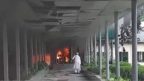 বিটিভিতে ছড়িয়ে পড়েছে আগুন, সাহায্য প্রার্থনা