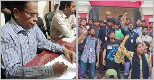 দায়িত্ব নেওয়ার পরই বিক্ষোভের মুখে রাজশাহী কলেজ অধ্যক্ষের পদত্যাগ