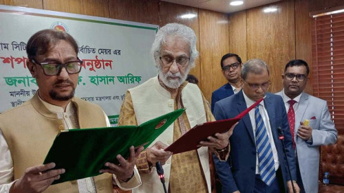 শপথ নিলেন চট্টগ্রাম সিটি মেয়র শাহাদাত হোসেন
