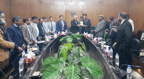 রাবি উপাচার্যের  সাথে পাকিস্তানের হাইকমিশনারের সৌজন্য সাক্ষাত