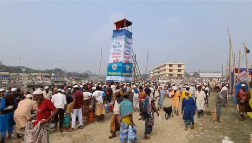 কানায় কানায় পূর্ণ ইজতেমা ময়দান