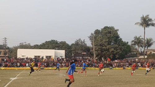 জয়পুরহাটের সেই মাঠেই ফুটবল খেললো নারীরা