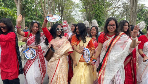 বর্ণাঢ্য আয়োজনে রাবিতে পহেলা বৈশাখ উৎযাপন