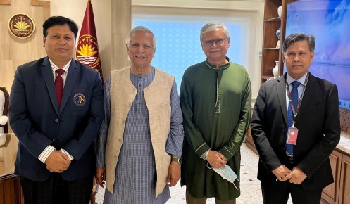 প্রধান উপদেষ্টার সাথে রাবি উপাচার্য ও উপ-উপাচার্যবৃন্দের সৌজন্য সাক্ষাত