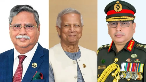 রাষ্ট্রপতি ও প্রধান উপদেষ্টার সঙ্গে সেনাপ্রধানের সাক্ষাৎ