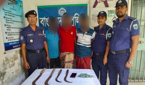 বাঘার চরে ডাকাতির ঘটনায় তিন ডাকাত গ্রেফতার