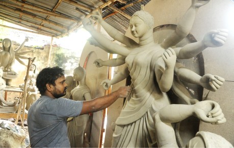 রাজশাহীতে ৪৬২ মণ্ডপে দুর্গোৎসবের  প্রস্তুতি