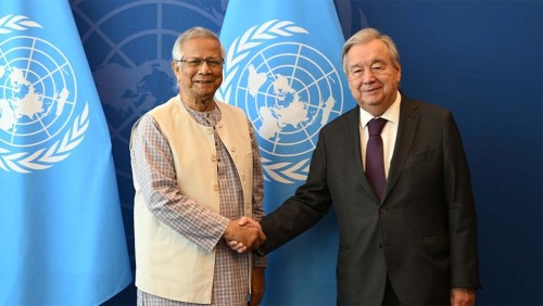 জাতিসংঘ মহাসচিবের সহযোগিতা চাইলেন প্রধান উপদেষ্টা
