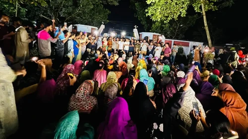 বিক্ষোভে উত্তাল রাবি