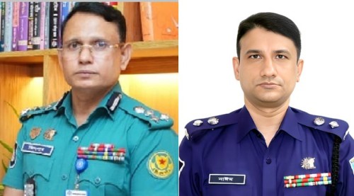 রাজশাহীর নতুন পুলিশ কমিশনার জিল্লুর রহমান, এসপি নাঈমুল হাছান