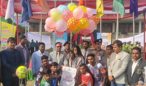 রাজশাহীতে বর্ণিল আয়োজনে শুরু হলো আন্ত:কলেজ ফুটবলের তৃতীয় আসর