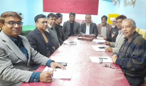 রাজশাহী এডিটরস ফোরামের সাথে সম্মিলিত ব্যবসায়ী কল্যাণ পরিষদের মতবিনিময়