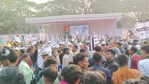 তারেক রহমানের জনসভায় মানুষের ঢল