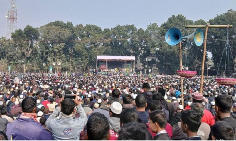 পঞ্চগড়ে জামায়াত আমিরের সমাবেশস্থল কানায় কানায় পূর্ণ
