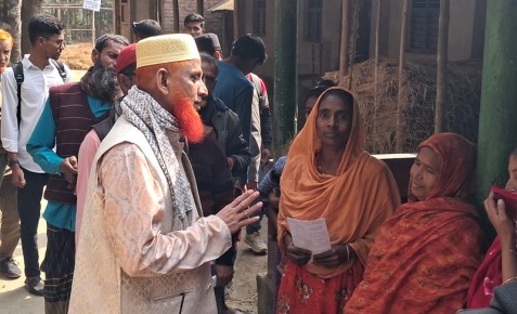 বাগমারার ​সোনাডাঙ্গায় জামায়াত প্রার্থী ডা. আব্দুল বারীর গণসংযোগ