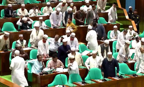 সংসদে আবারও বিরোধী দলের ওয়াকআউট