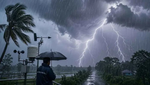 দেশের বিভিন্ন অঞ্চলে বৃষ্টি ও বজ্রবৃষ্টির আভাস